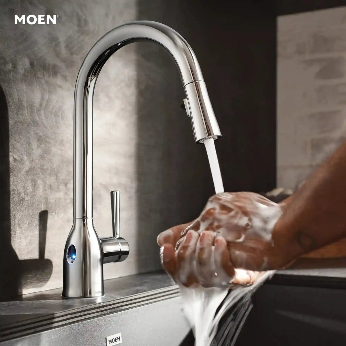 Adler MotionSense Wave Single Sensor One-Handle High Arc Pulldown Kitchen Faucet