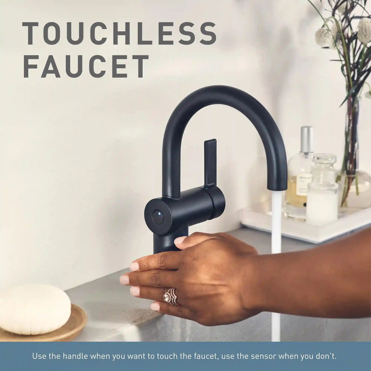 Cia MotionSense Wave One-Handle High Arc Single Sensor Bathroom Faucet