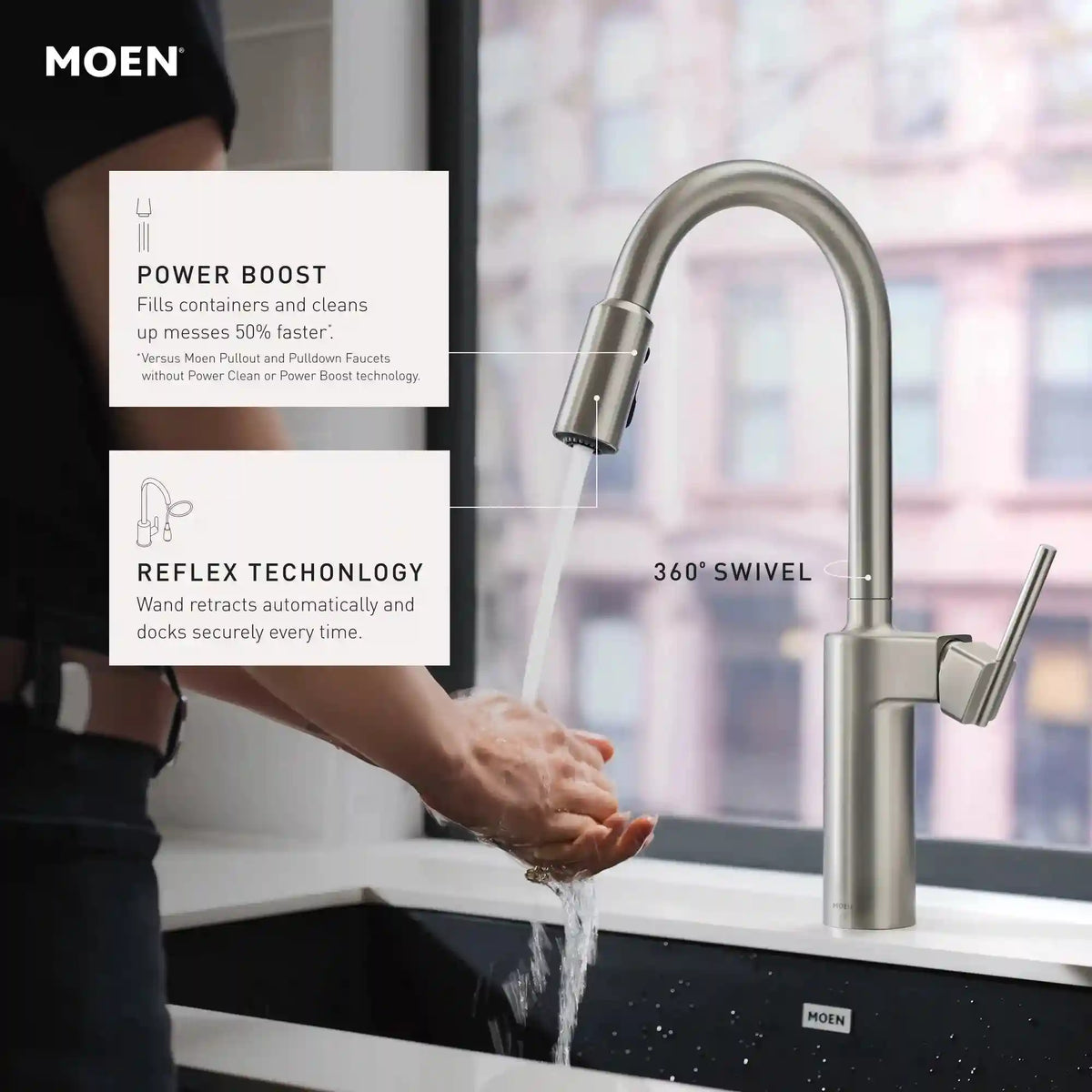 Inara One-Handle High Arc Pulldown Kitchen Faucet