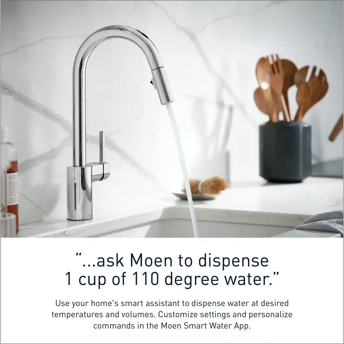 Weymouth Smart Faucet Voice Control One-Handle High Arc Pulldown Kitchen Faucet