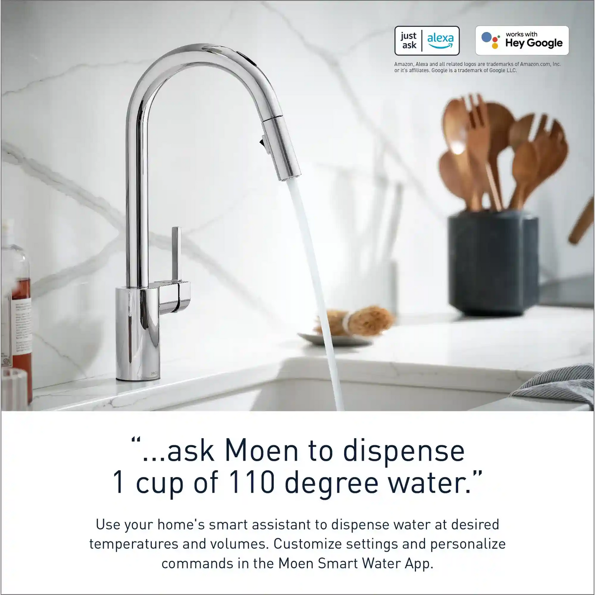 Weymouth Smart Faucet Voice Control One-Handle High Arc Pulldown Kitchen Faucet