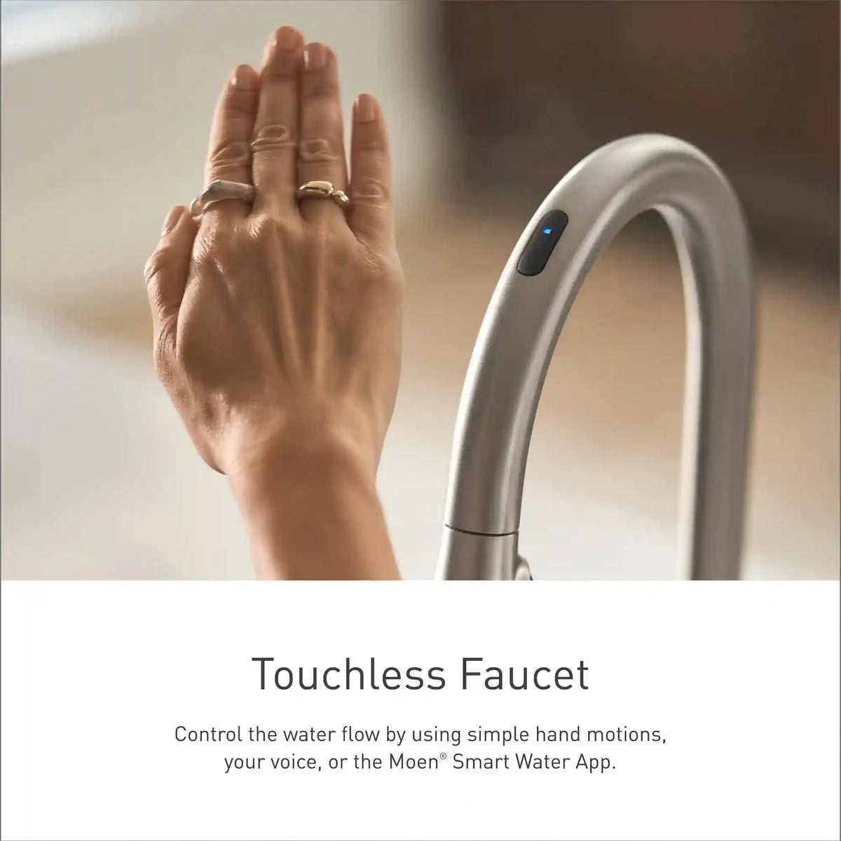 Arbor Smart Faucet Voice Control One-Handle High Arc Pulldown Kitchen Faucet