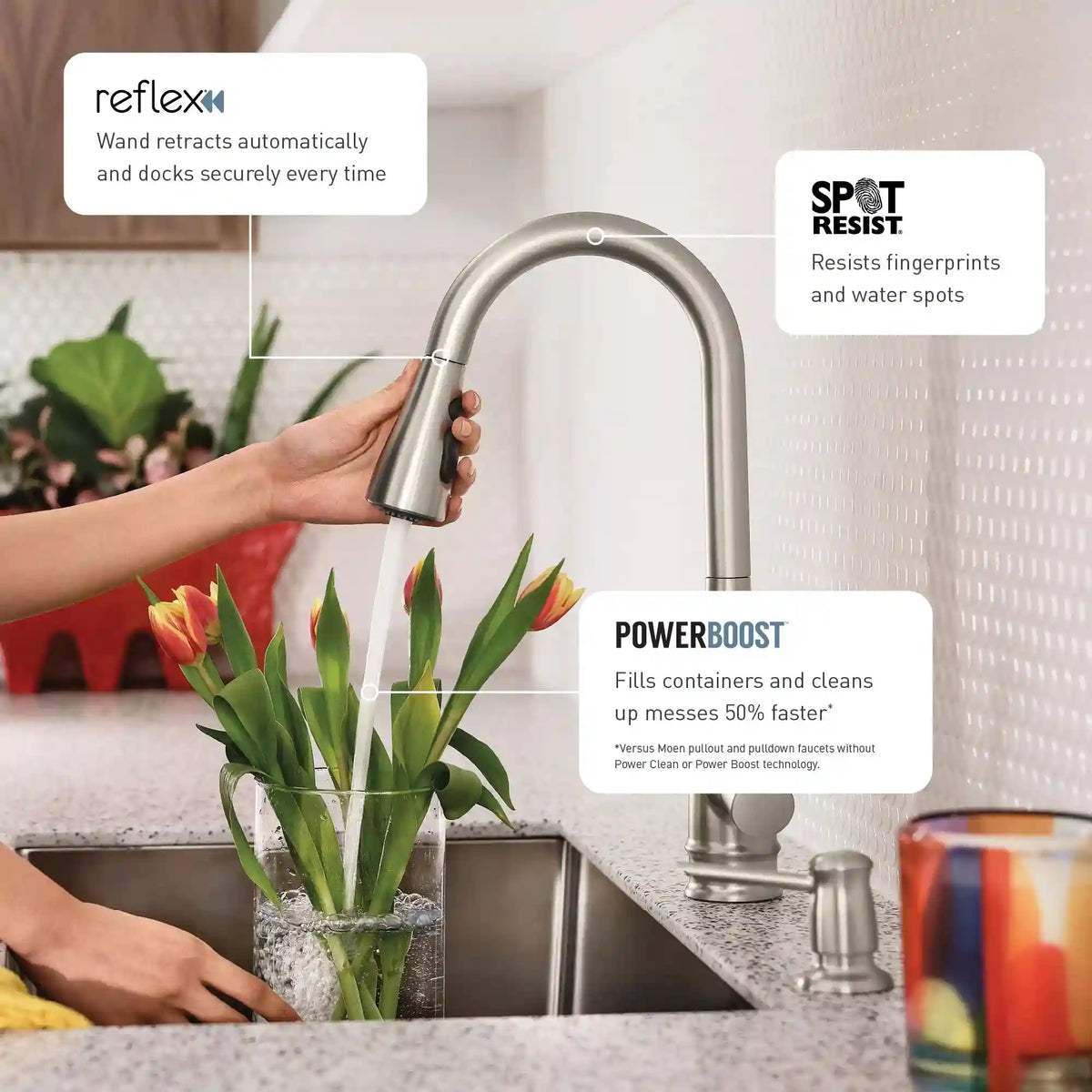 Tenon One-Handle High Arc Pulldown Kitchen Faucet