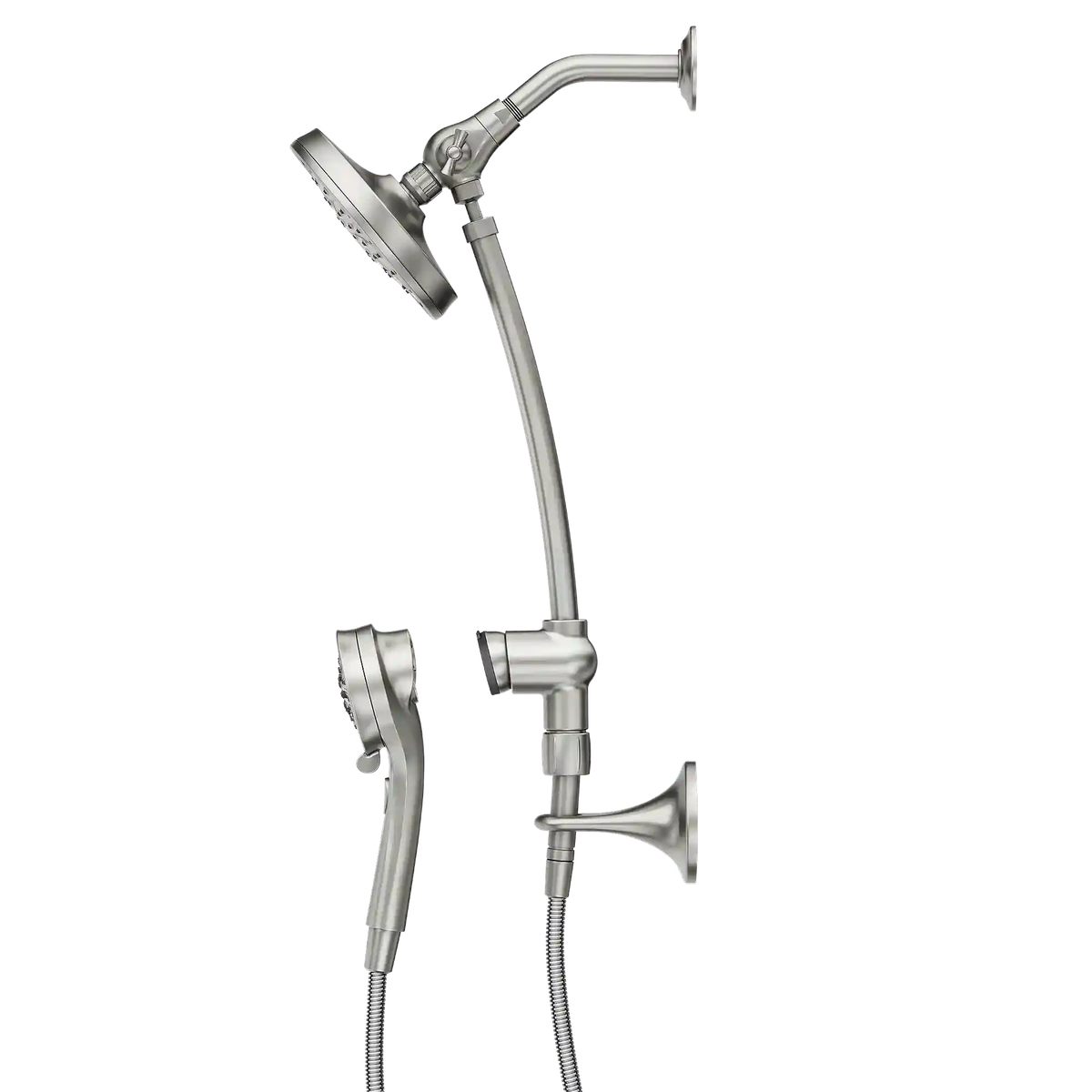 Attract Six-Function 3.75" Diameter Spray Head Standard with Handshower