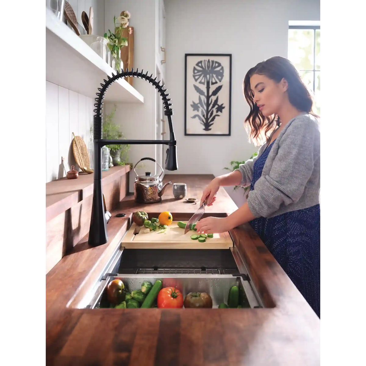 Luxe Chef 32" Workstation Steel Undermount Single Bowl Sink with Accessories