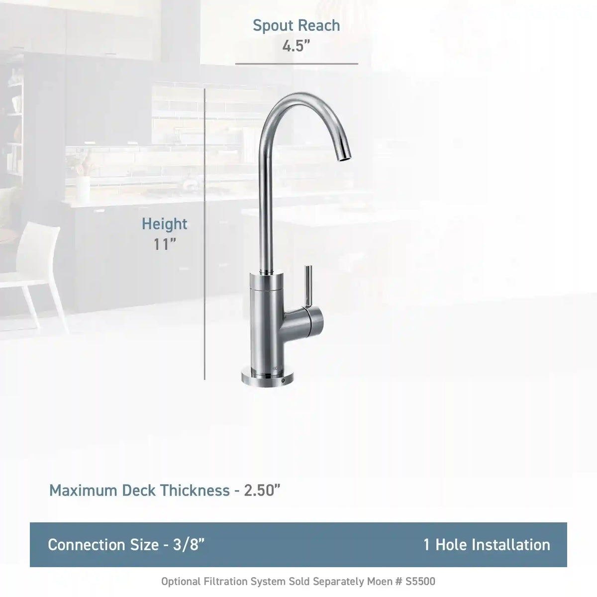 Moen Sip Modern One-Handle High Arc Beverage Faucet