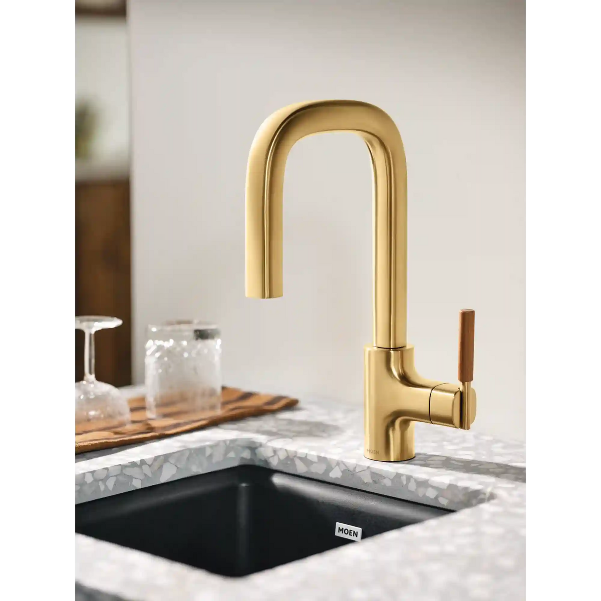 Tenon One-Handle High Arc Pulldown Bar Faucet