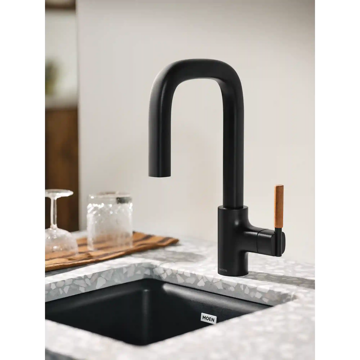 Tenon One-Handle High Arc Pulldown Bar Faucet