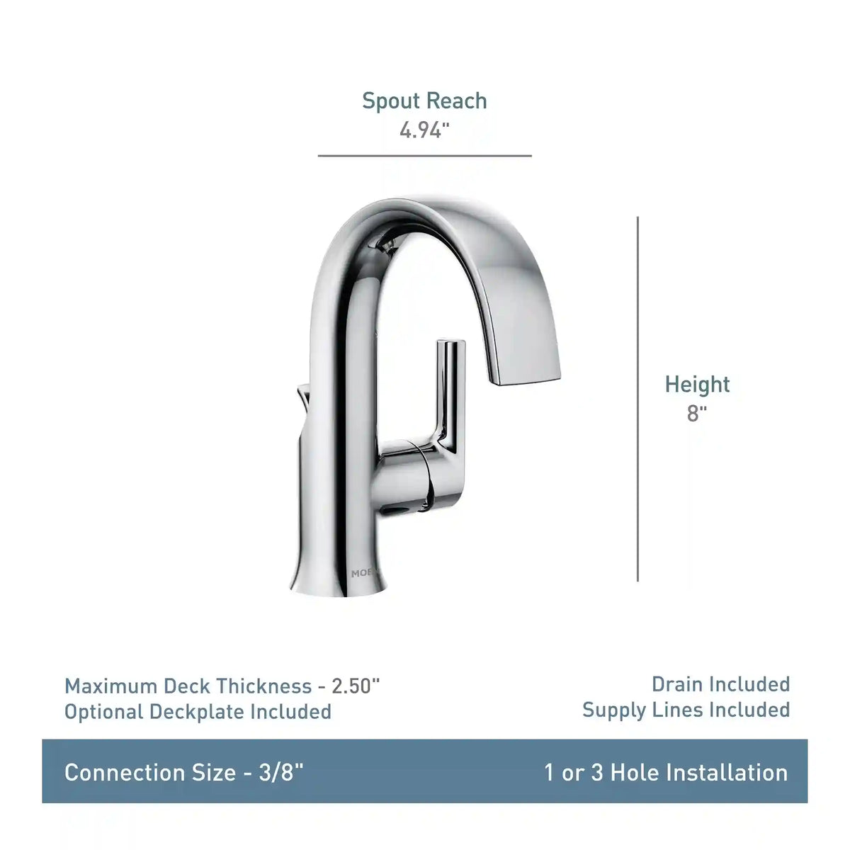 Doux One-Handle High Arc Bathroom Faucet