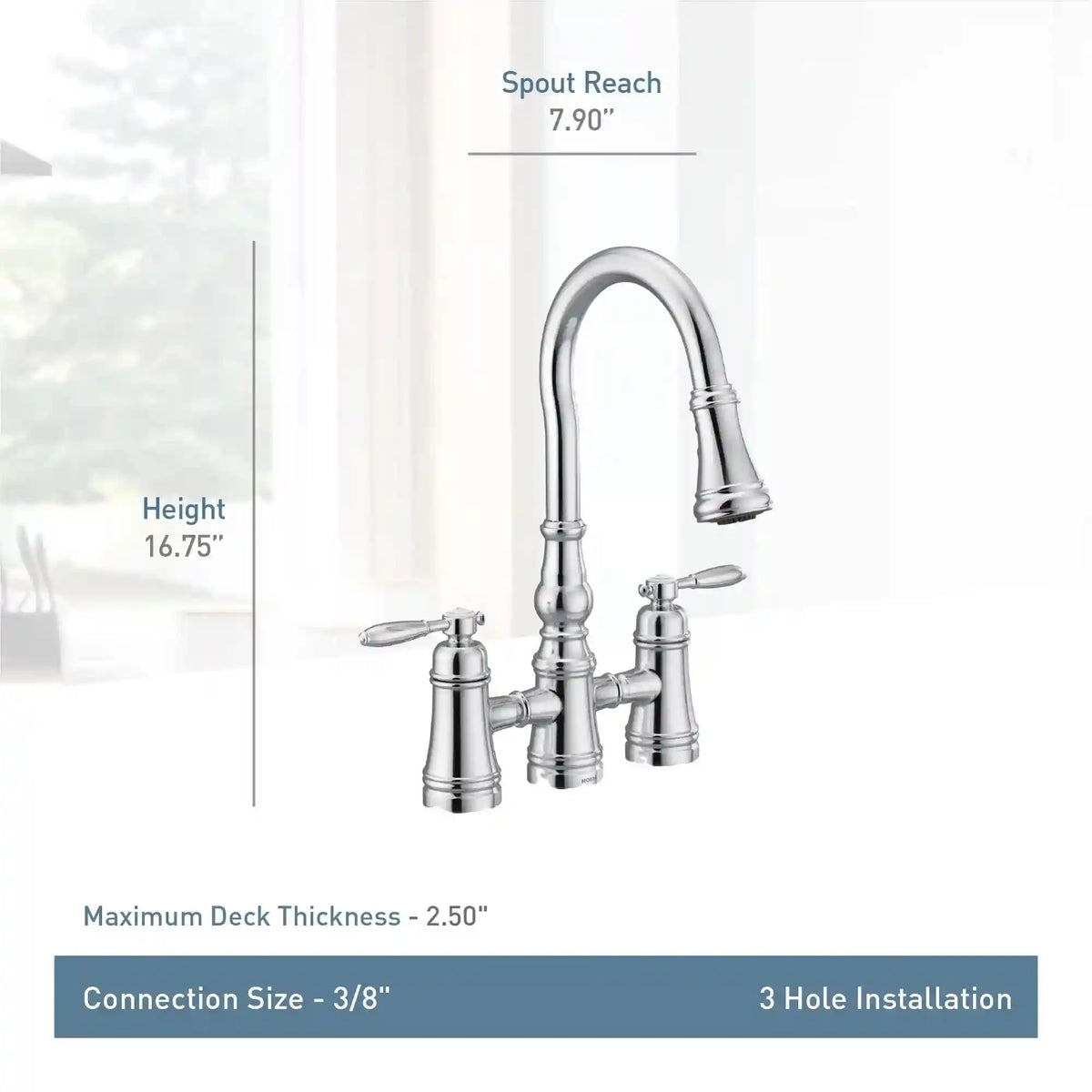 Weymouth Two-Handle High Arc Pulldown Kitchen Faucet