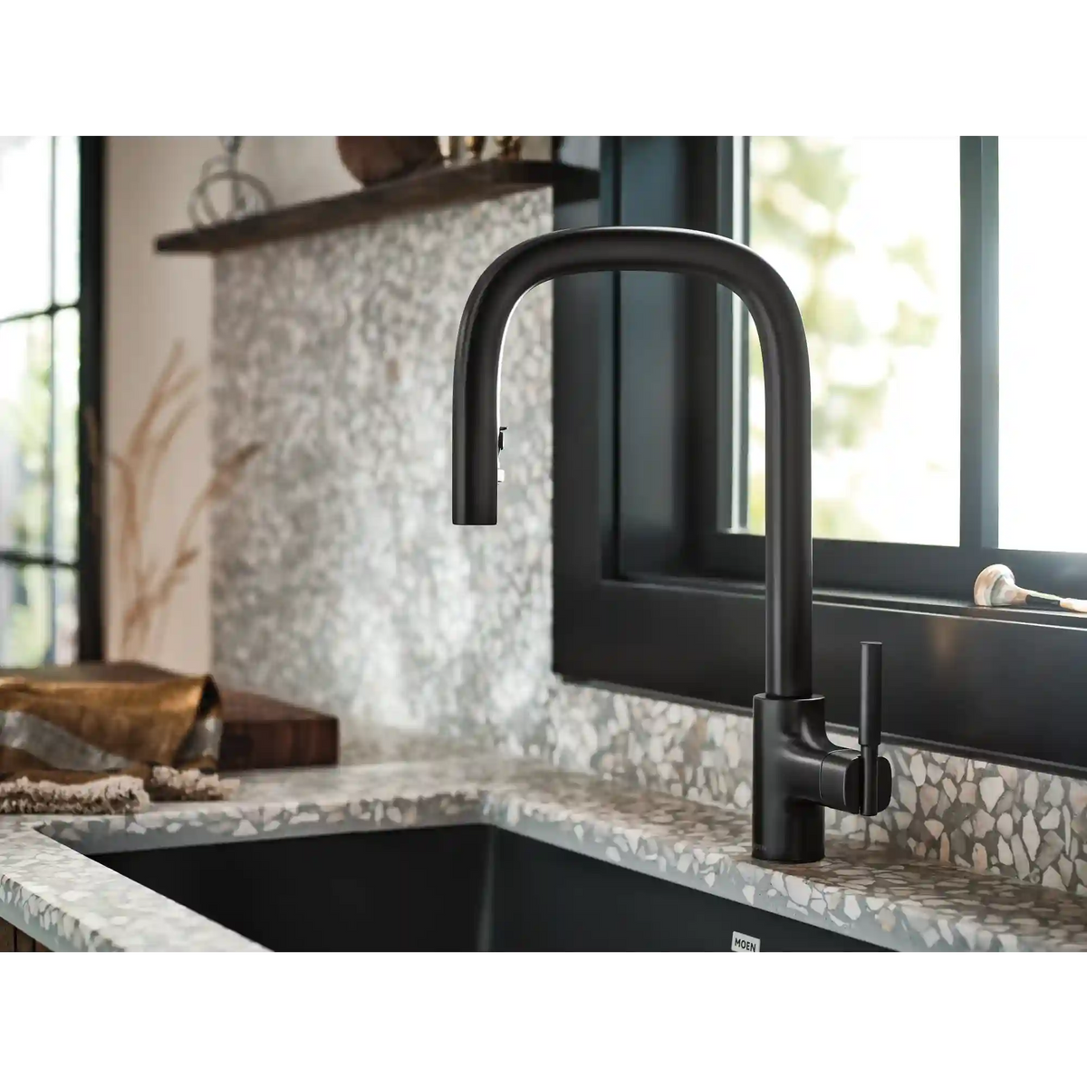 Tenon One-Handle High Arc Pulldown Kitchen Faucet