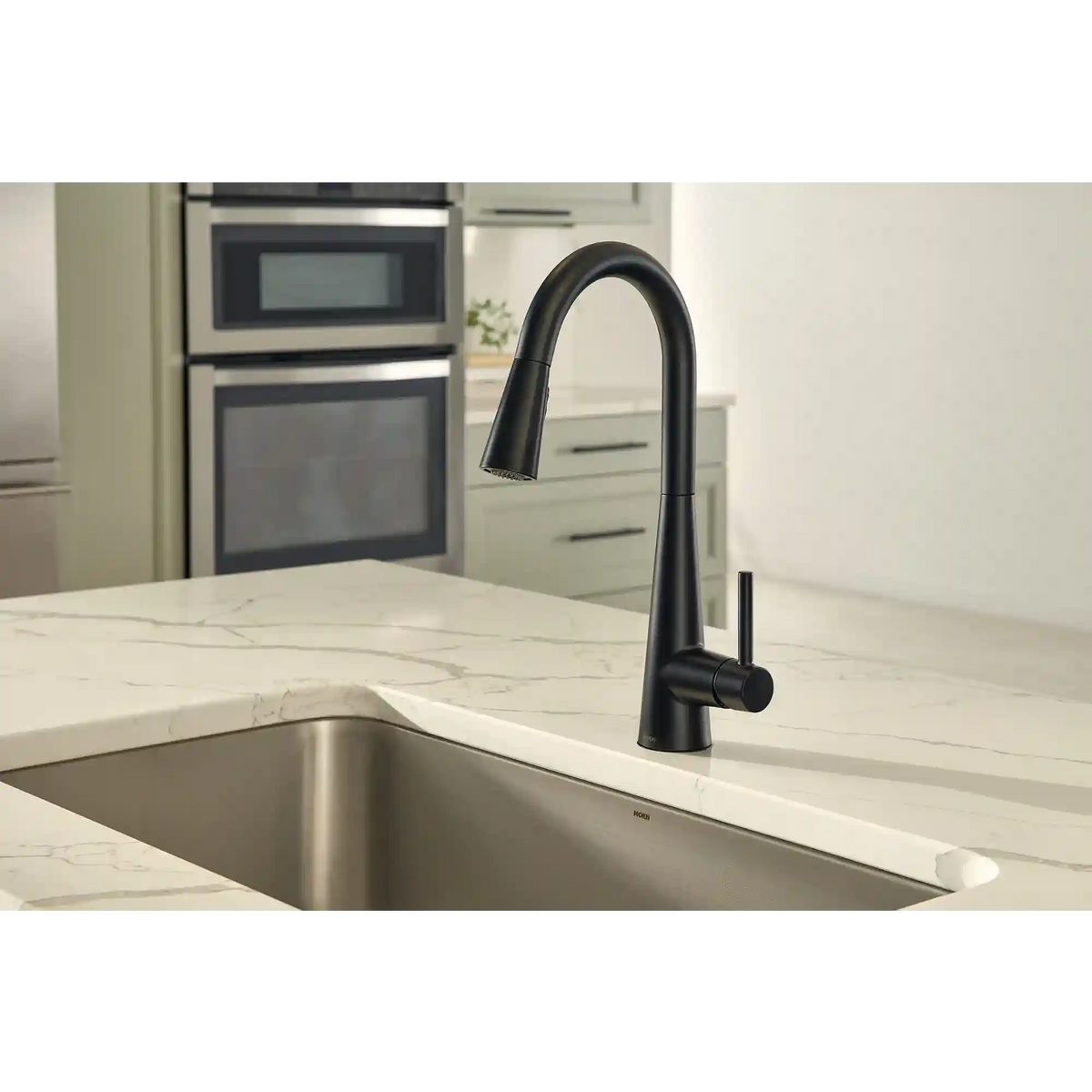 Sleek One-Handle High Arc Pulldown Kitchen Faucet