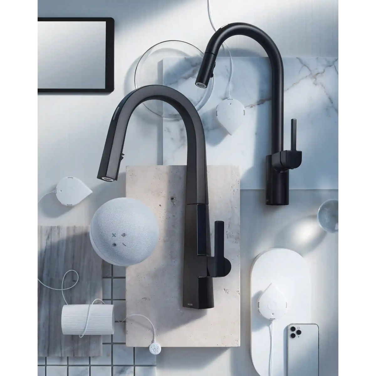 Align Smart Faucet Voice Control One-Handle High Arc Pulldown Kitchen Faucet
