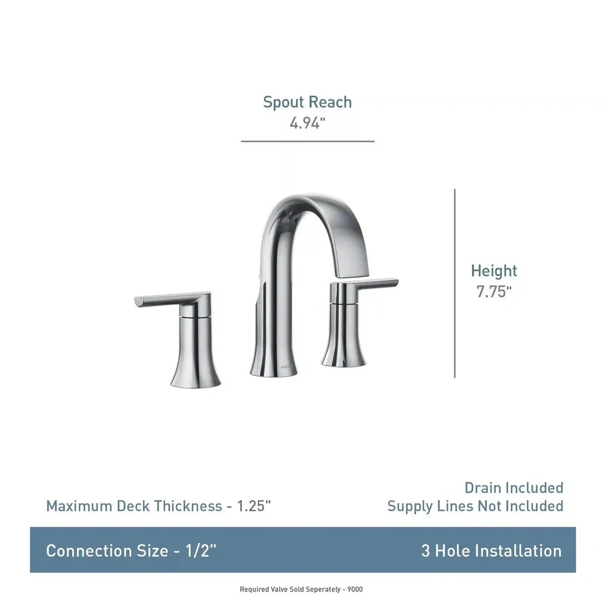 Doux Two-Handle High Arc Bathroom Faucet