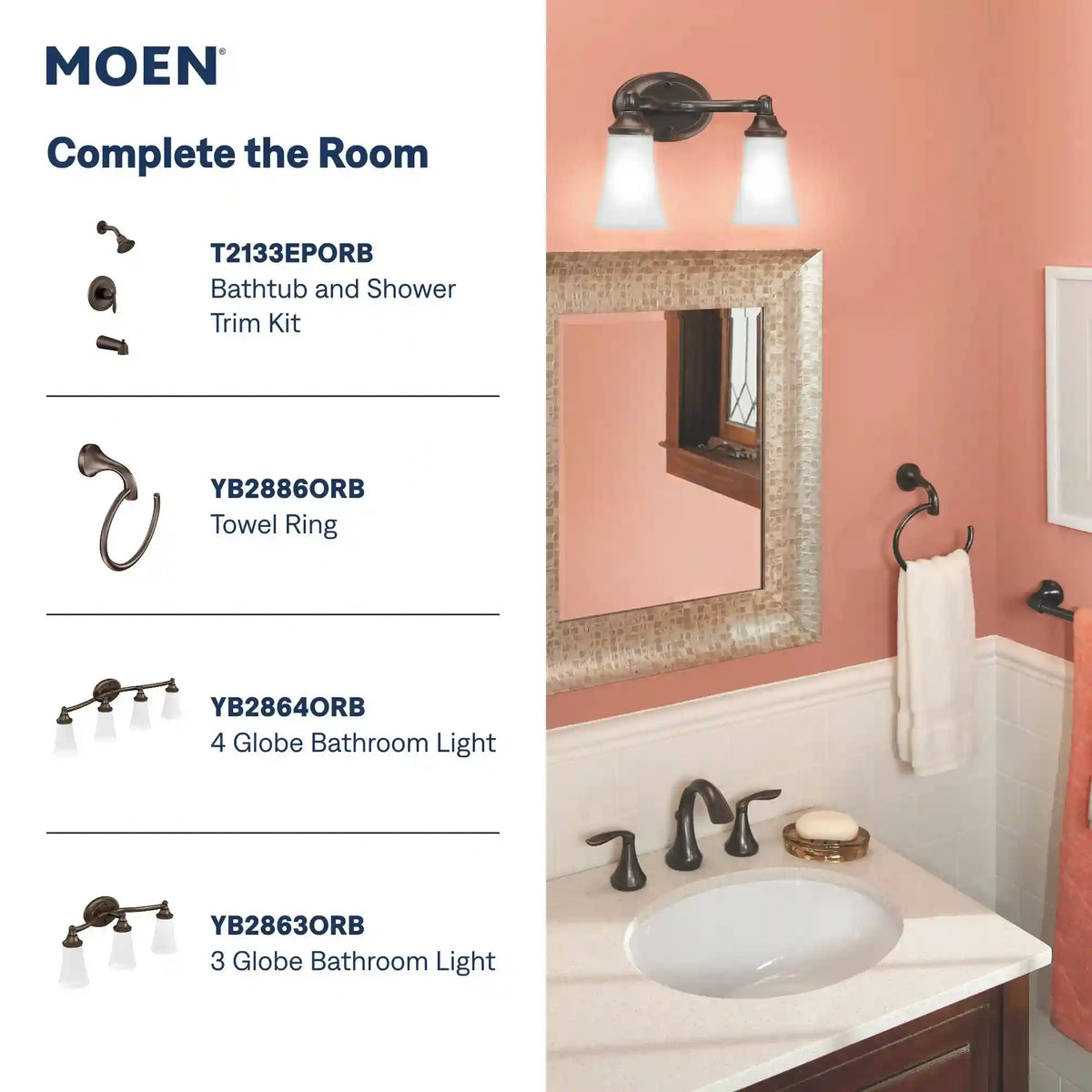 Eva Two-Handle High Arc Bathroom Faucet