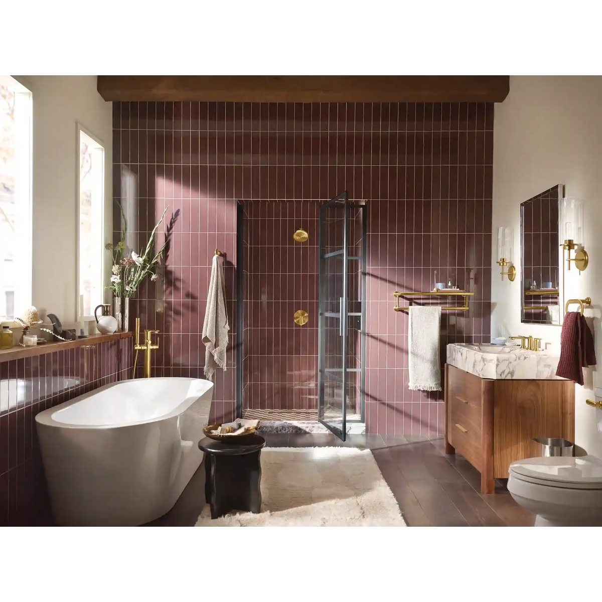 Greenfield One-Handle Tub Filler Includes Hand Shower