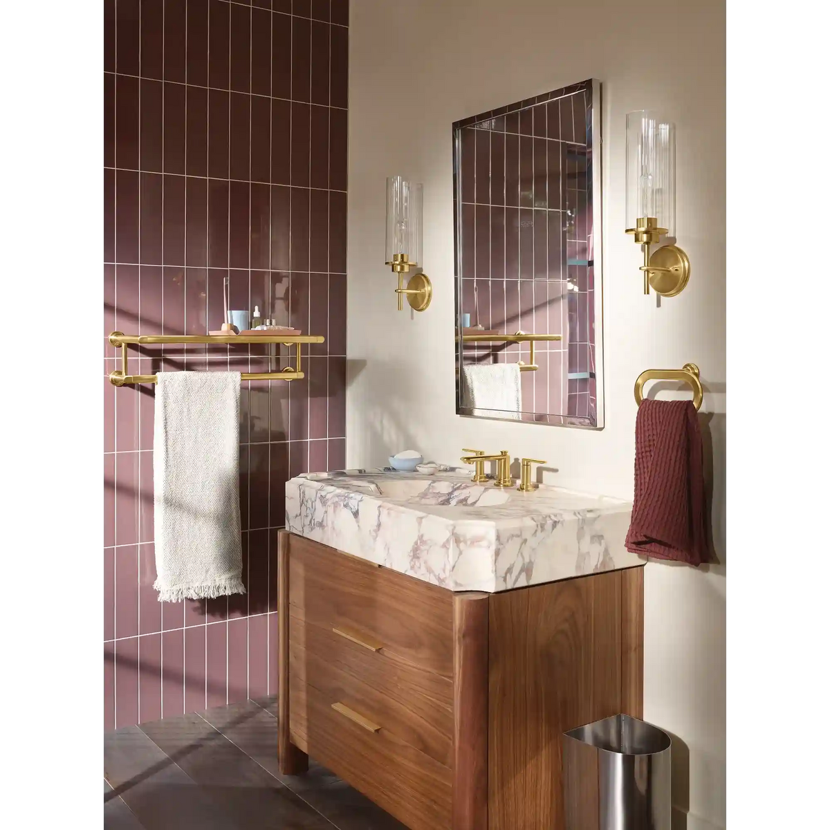 Greenfield Two-Handle Low Arc Bathroom Faucet