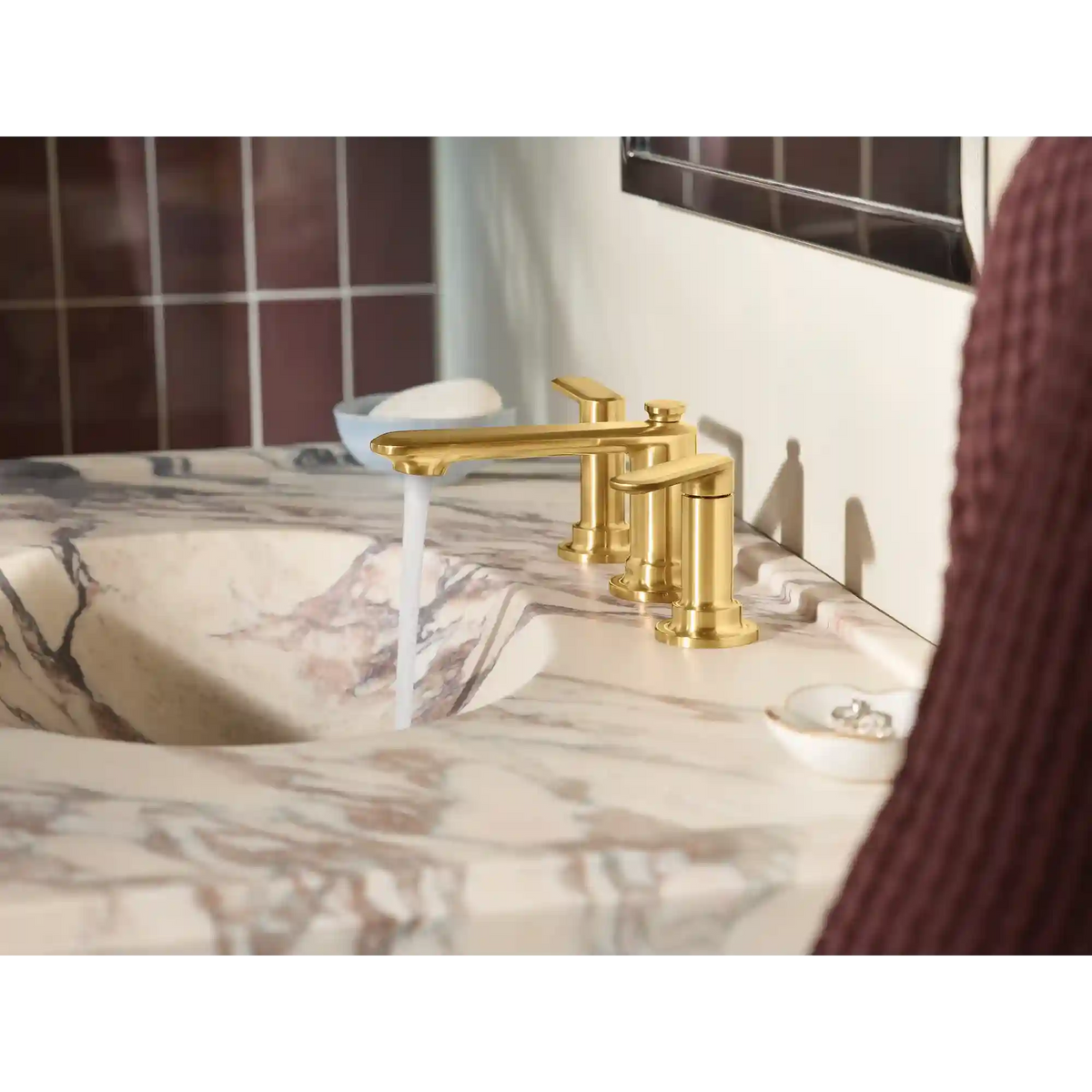 Greenfield Two-Handle Low Arc Bathroom Faucet