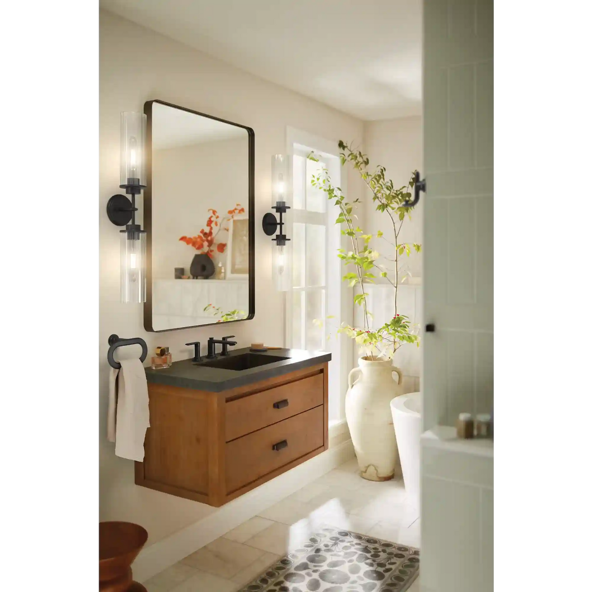 Greenfield Two-Handle Low Arc Bathroom Faucet