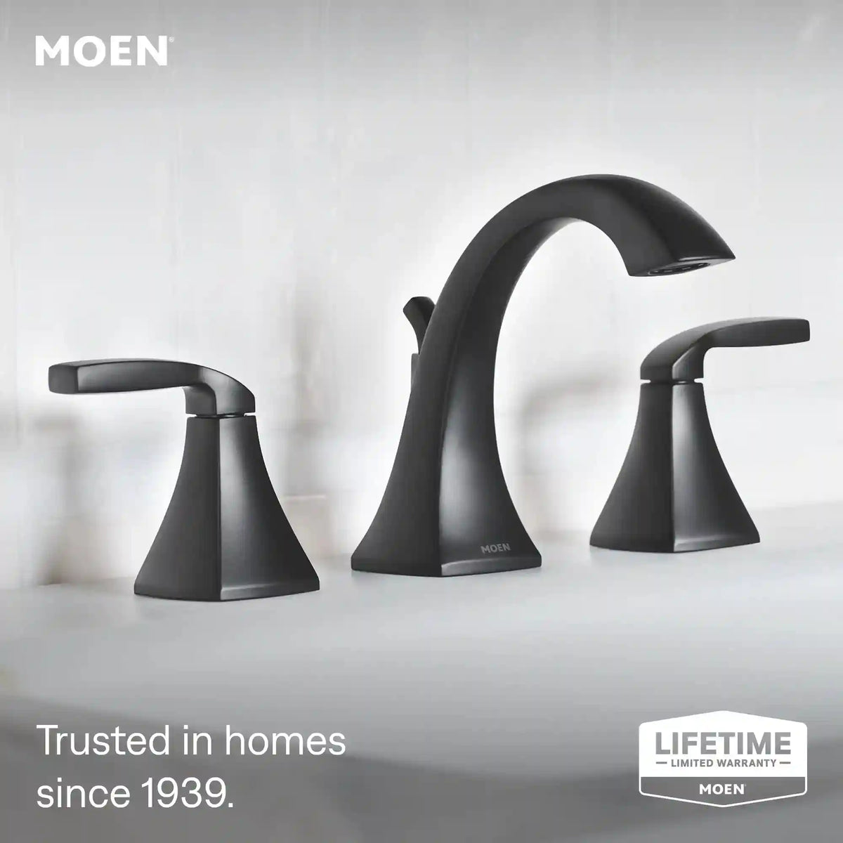 Voss Two-Handle High Arc Bathroom Faucet