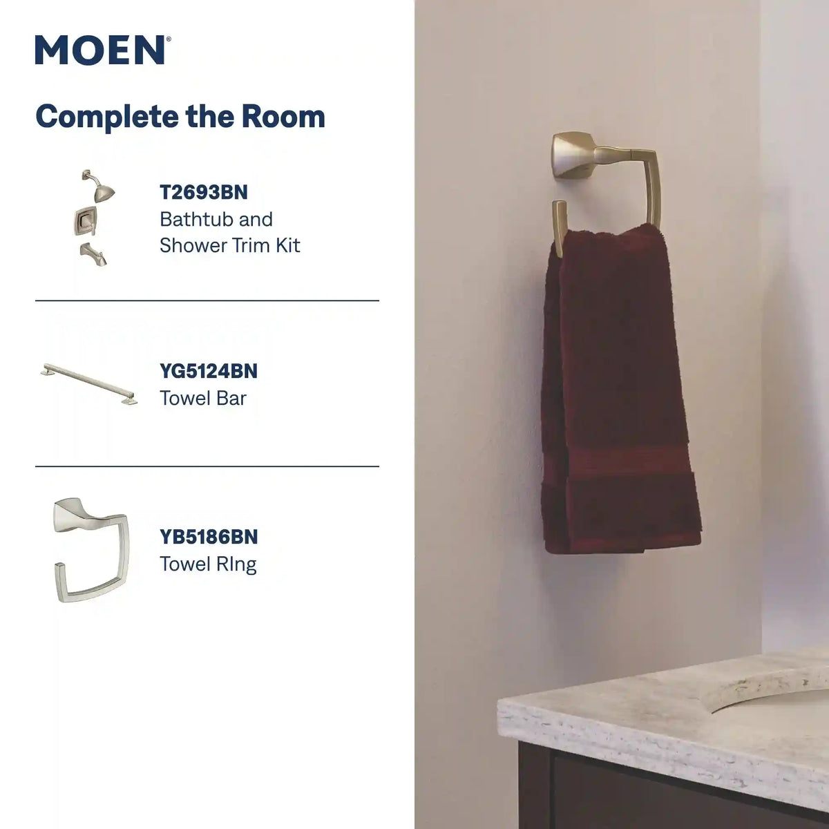 Voss Two-Handle High Arc Bathroom Faucet