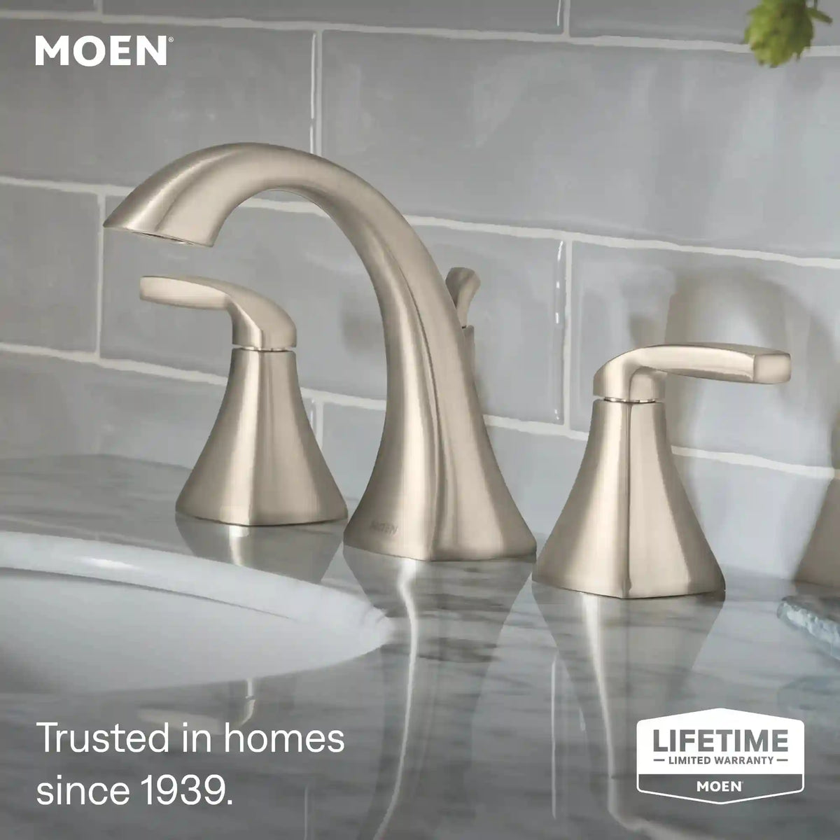 Voss Two-Handle High Arc Bathroom Faucet