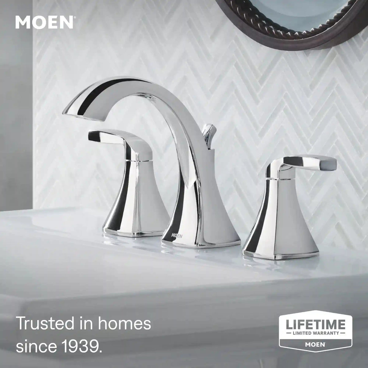 Voss Two-Handle High Arc Bathroom Faucet