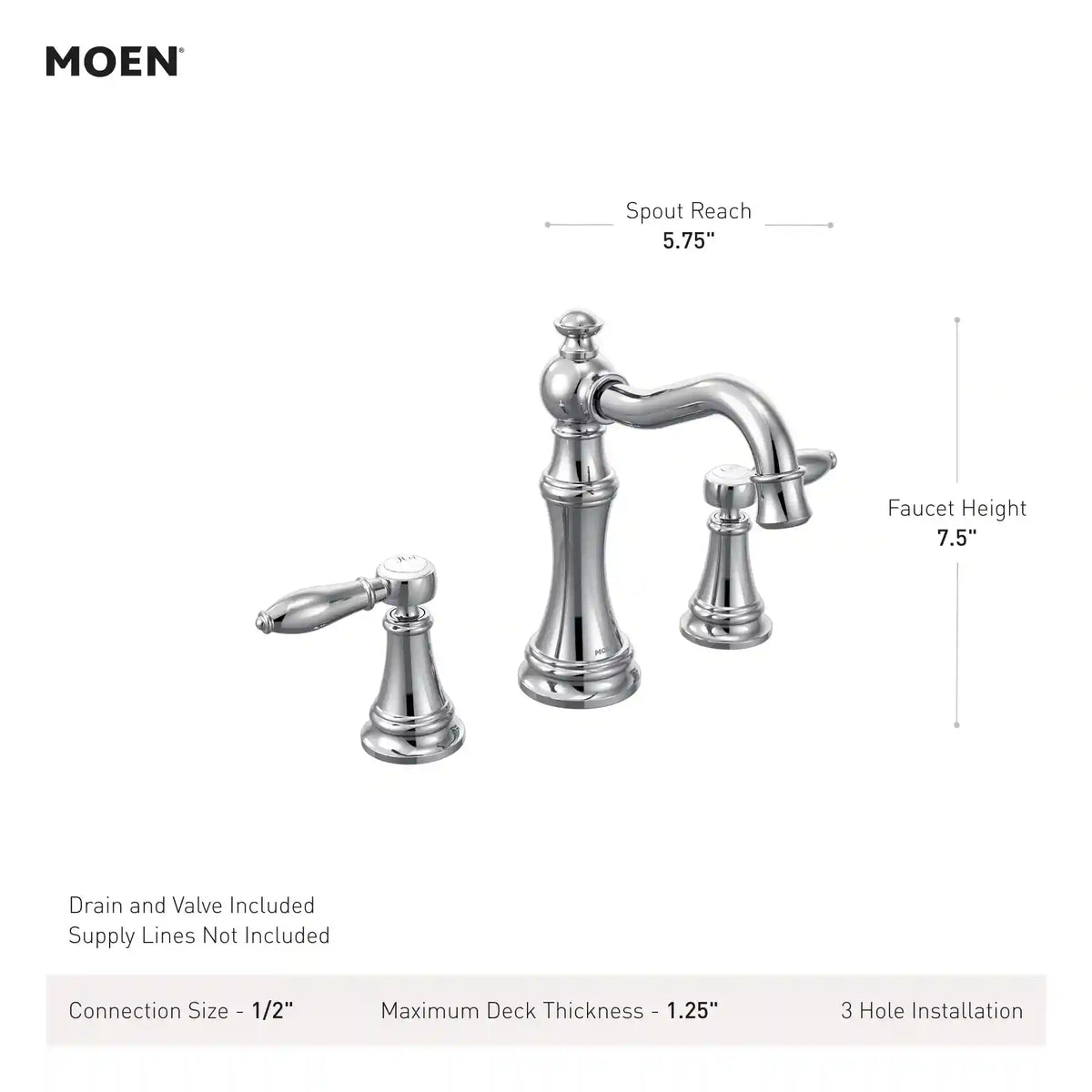 Weymouth Two-Handle High Arc Bathroom Faucet