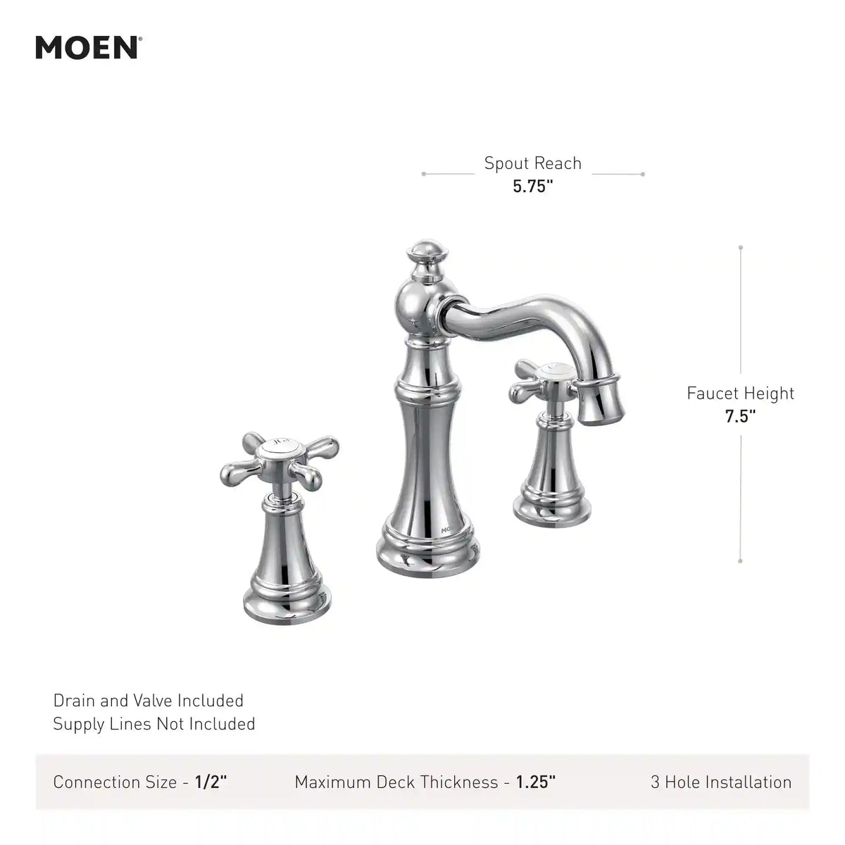 Weymouth Two-Handle High Arc Bathroom Faucet