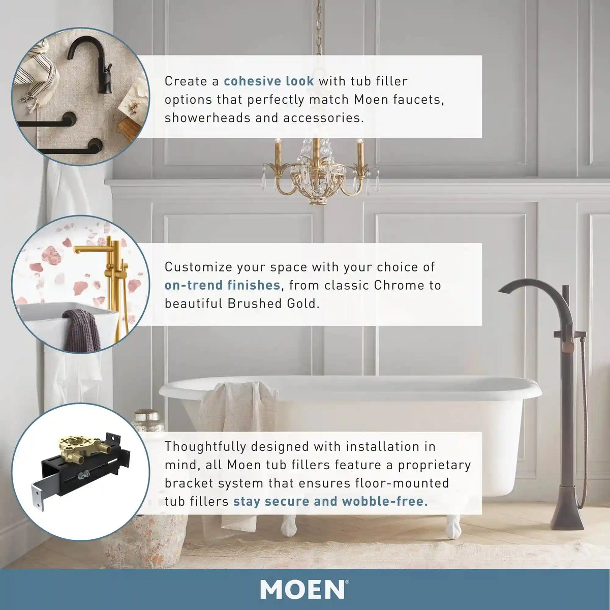 Cia One-Handle Tub Filler Includes Hand Shower
