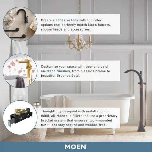 Voss One-Handle Tub Filler Including Handheld Shower