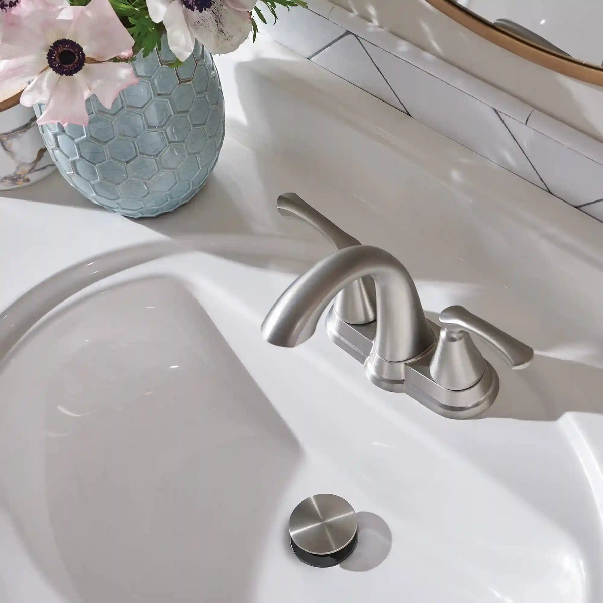 Tiffin Two-Handle High Arc Bathroom Faucet