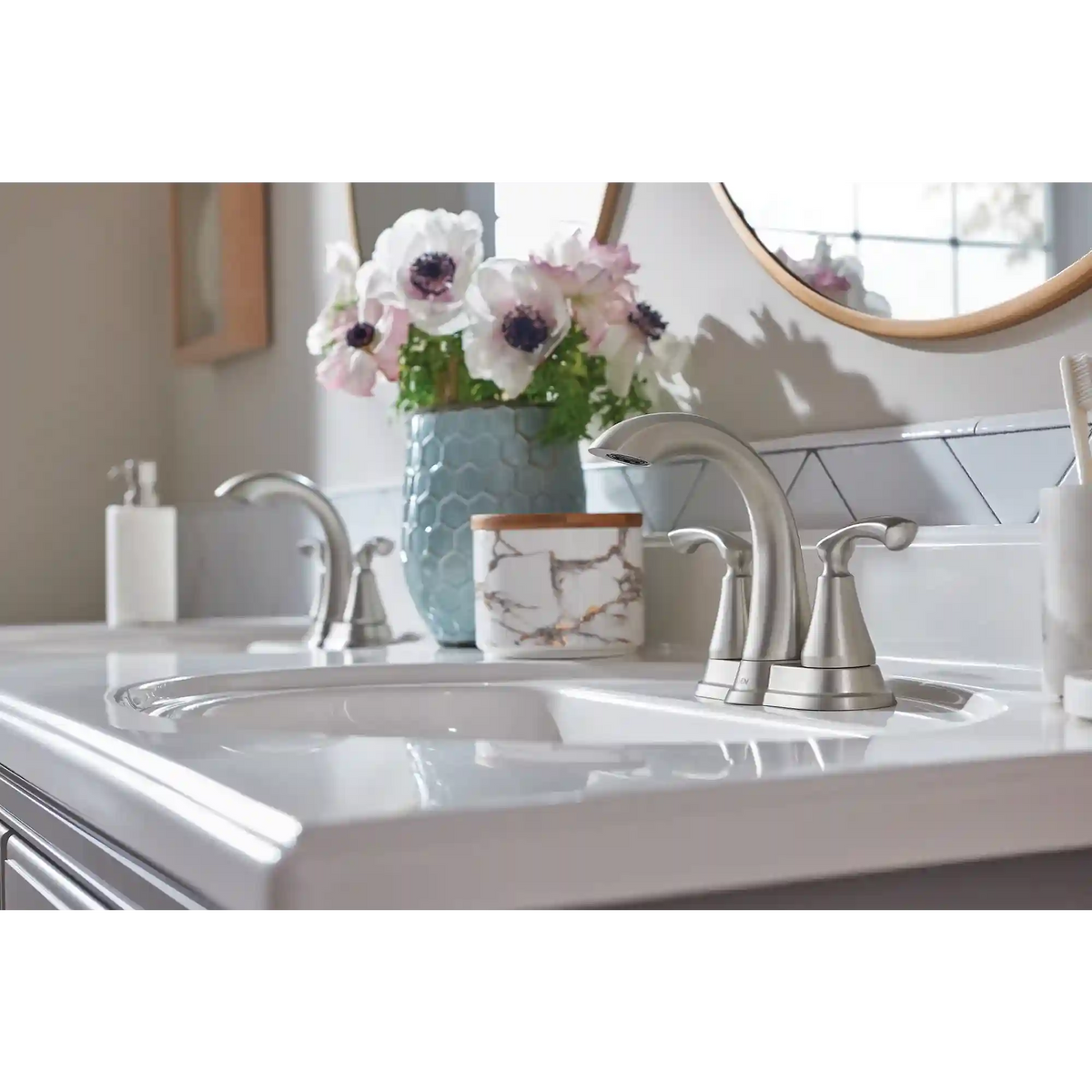 Tiffin Two-Handle High Arc Bathroom Faucet