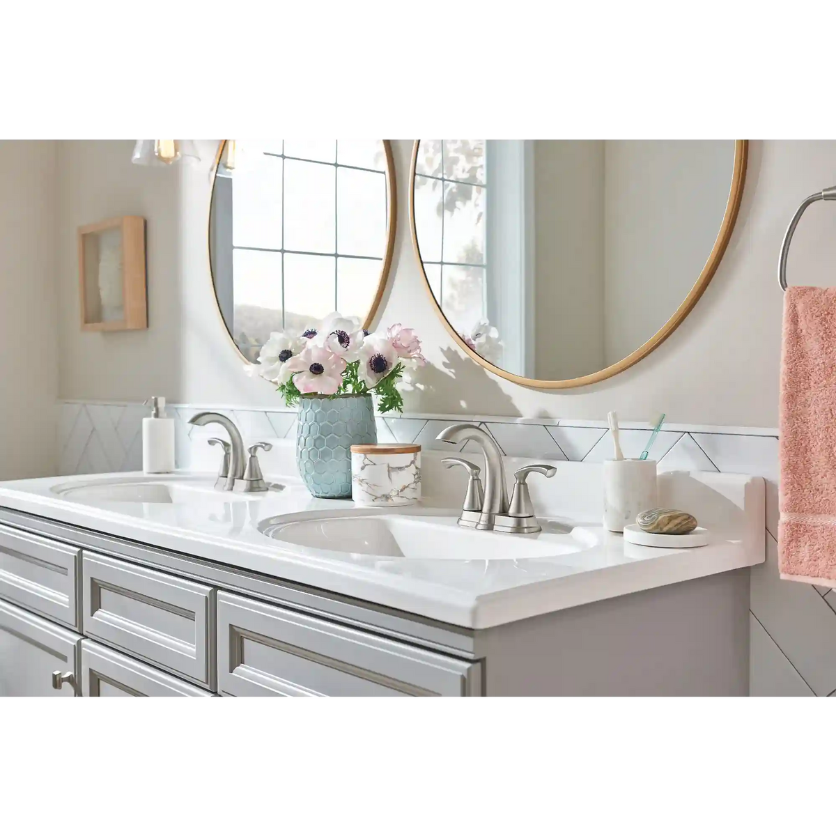 Tiffin Two-Handle High Arc Bathroom Faucet