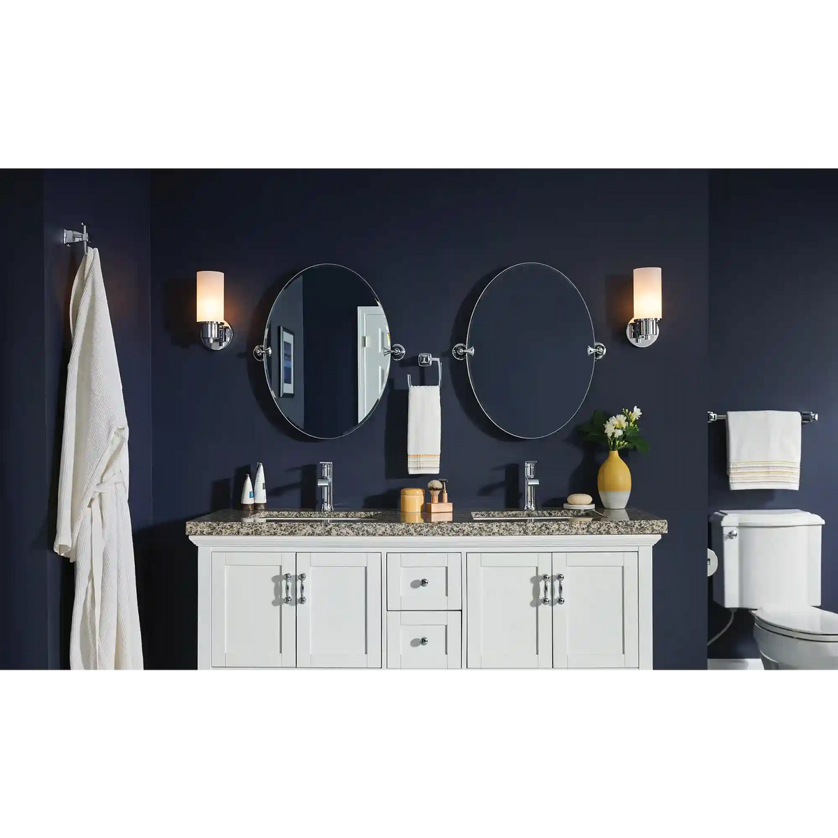Genta Chrome one-handle bathroom faucet