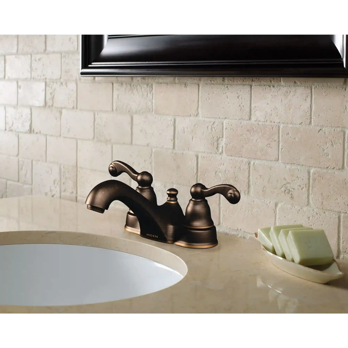 Traditional Two-Handle Low Arc Bathroom Faucet