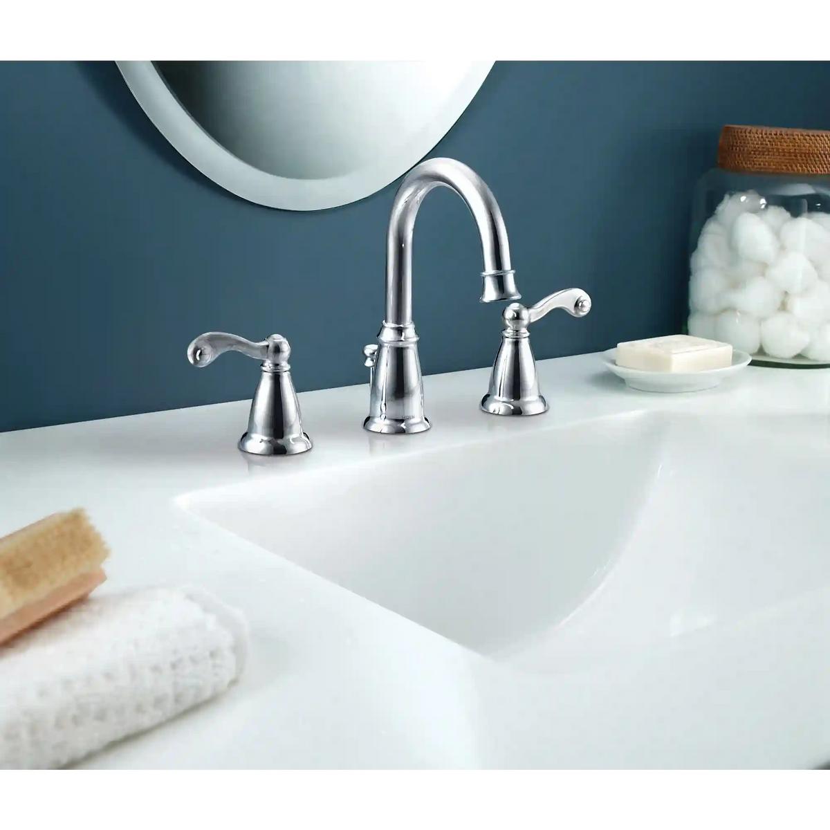 Traditional Two-Handle High Arc Bathroom Faucet