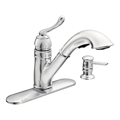 Dorsey One-Handle Low Arc Pullout Kitchen Faucet
