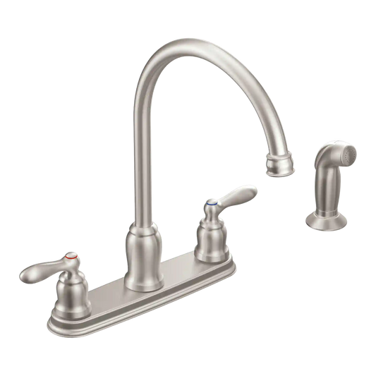 Caldwell Two-Handle High Arc Kitchen Faucet