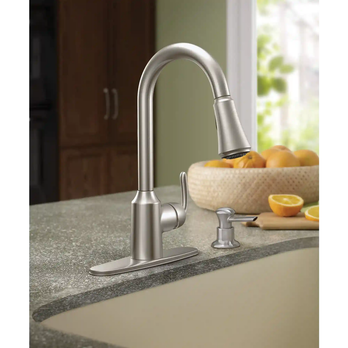 Bayhill One-Handle High Arc Pulldown Kitchen Faucet
