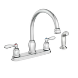 Caldwell Two-Handle High Arc Kitchen Faucet