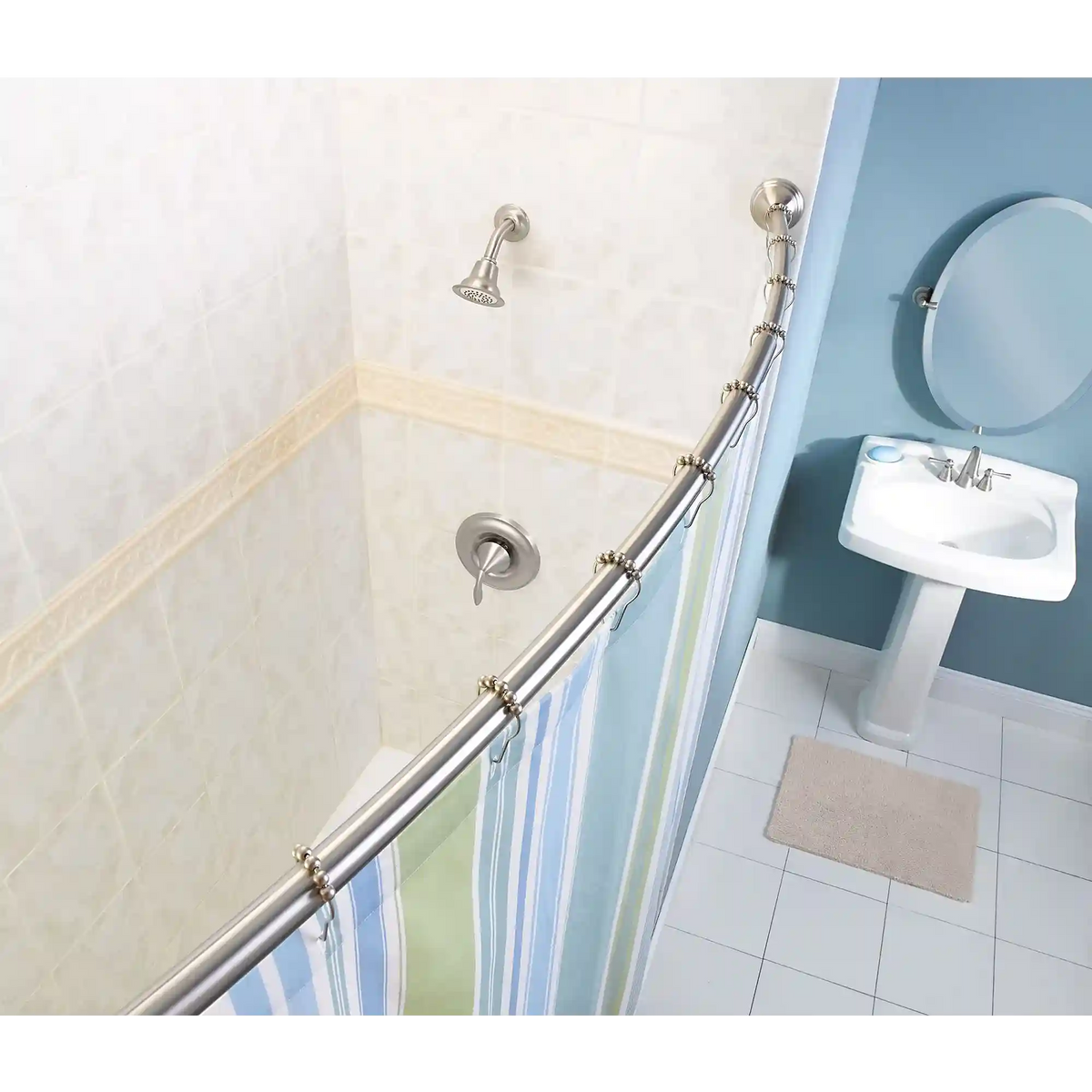 Curved Shower Rods Adjustable Curved Shower Rod