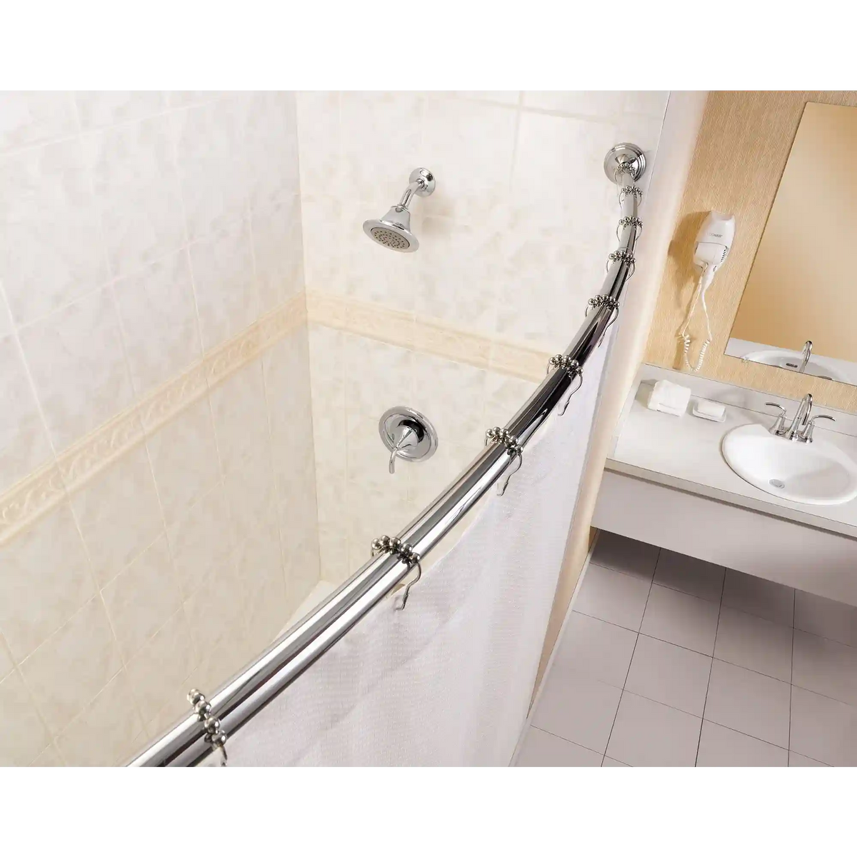 Curved Shower Rods Adjustable Curved Shower Rod
