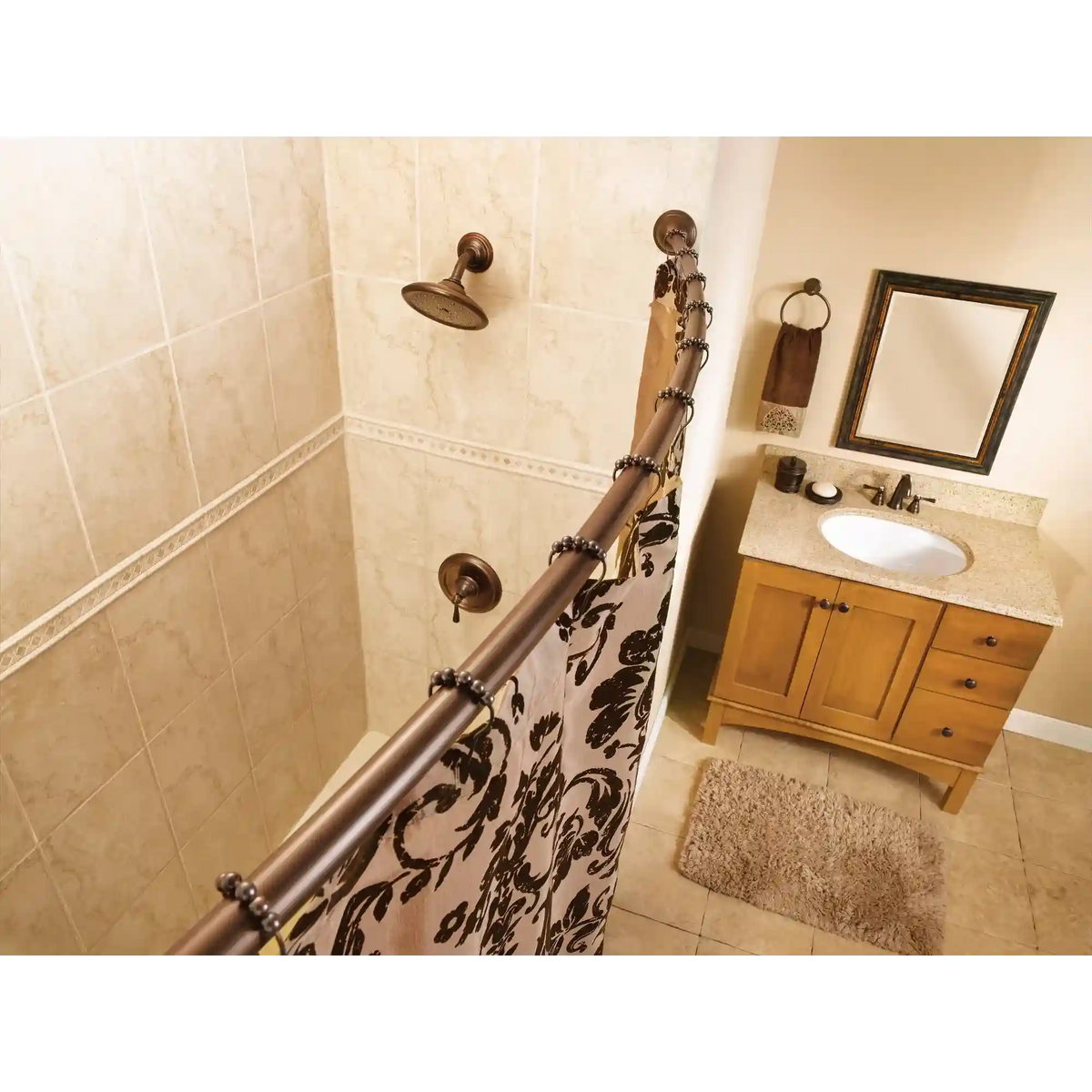 Curved Shower Rods Adjustable Curved Shower Rod