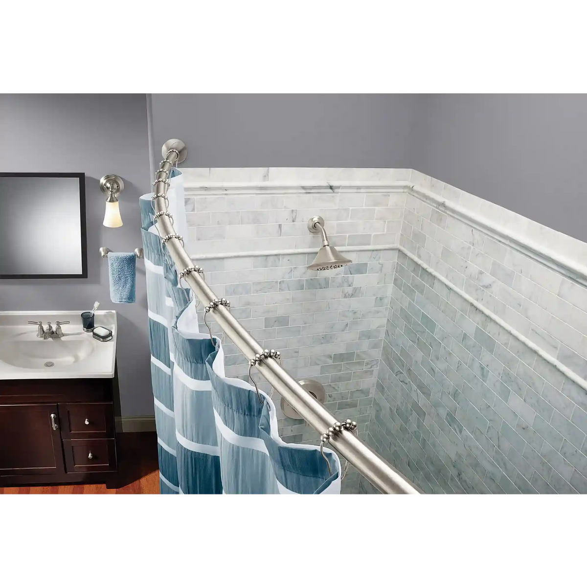 Curved Shower Rods Tension Curved Shower Rod