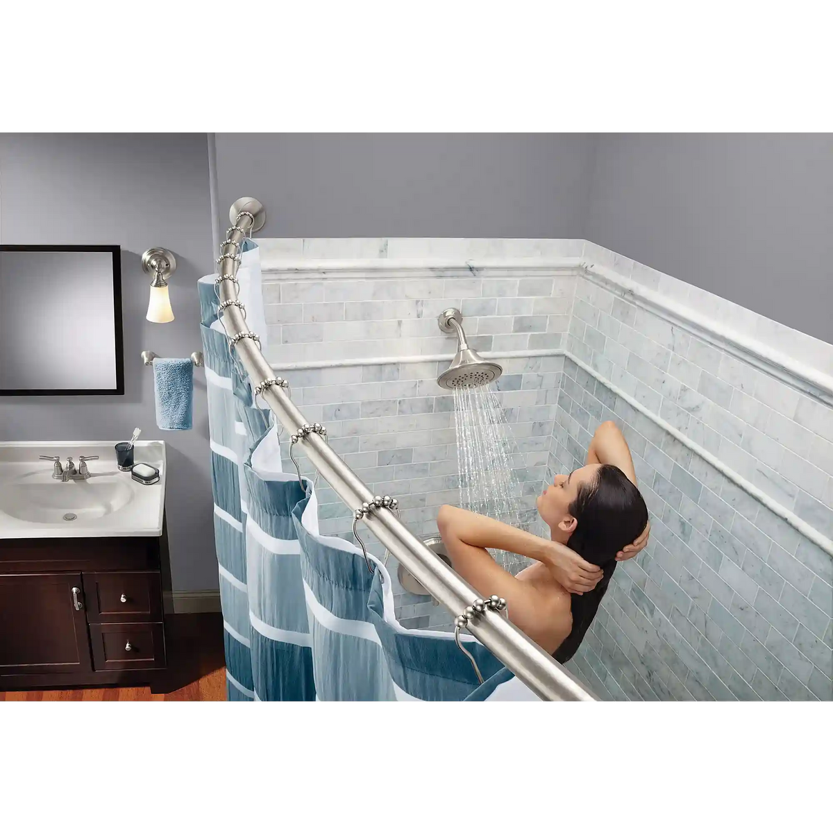 Curved Shower Rods Tension Curved Shower Rod