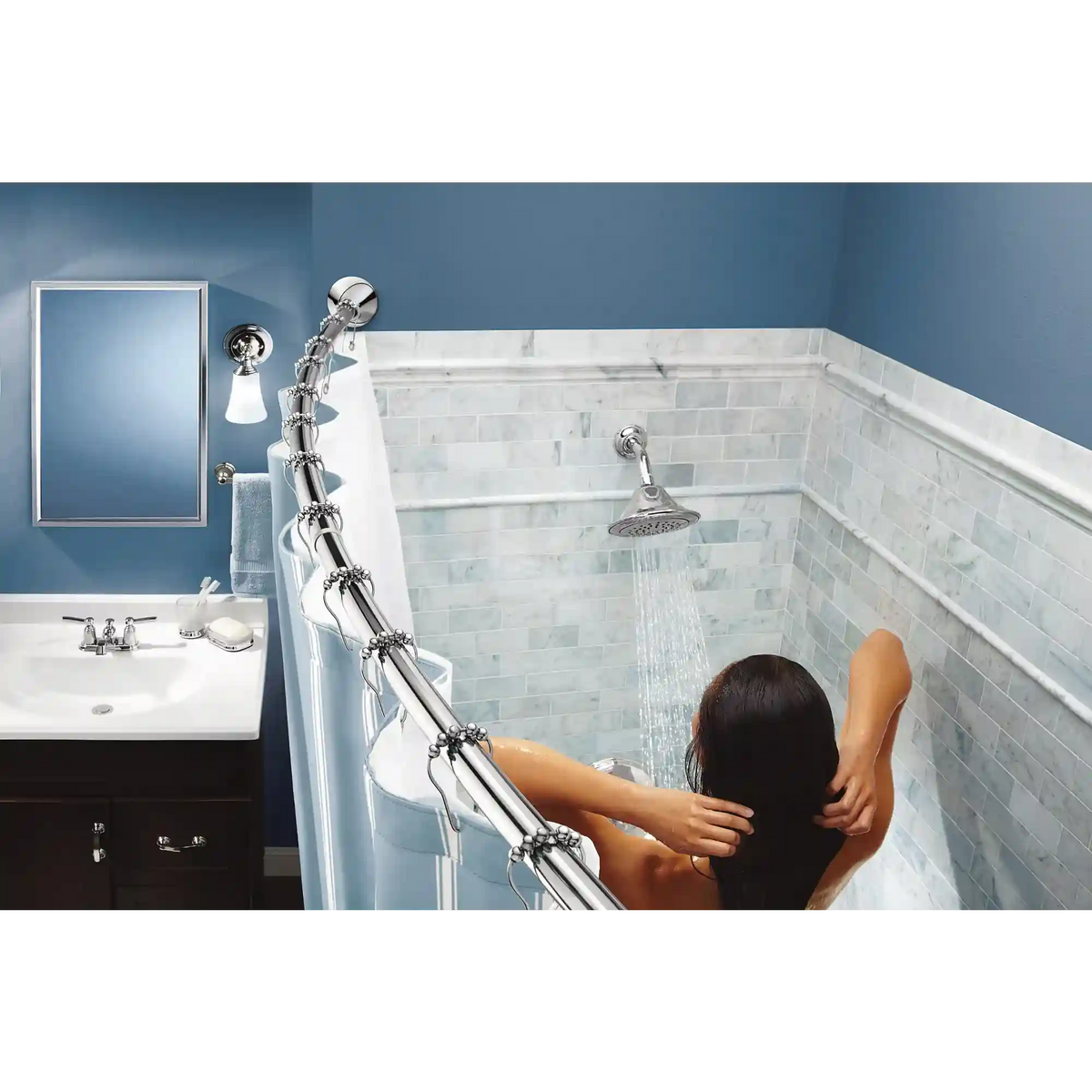 Curved Shower Rods Tension Curved Shower Rod
