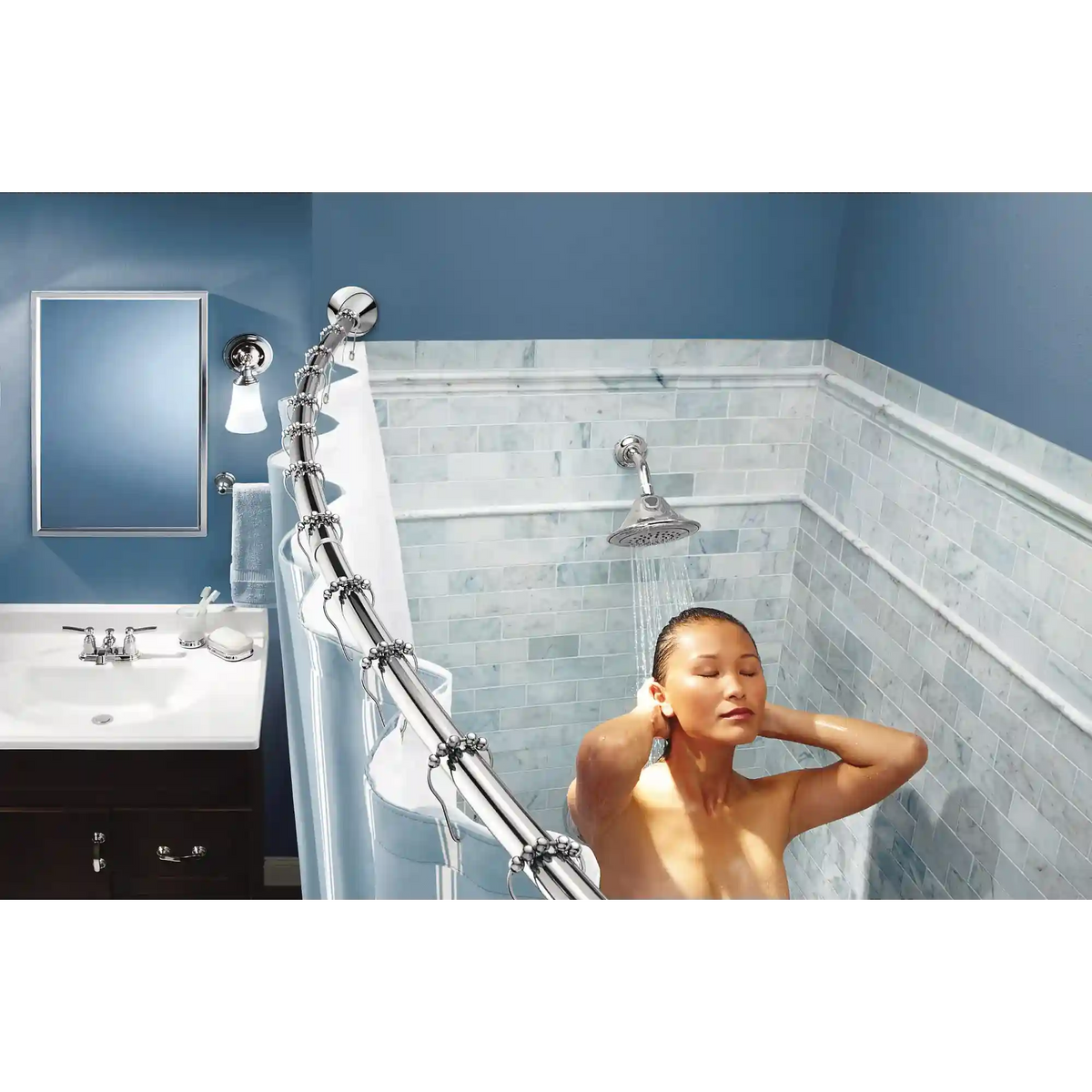 Curved Shower Rods Tension Curved Shower Rod