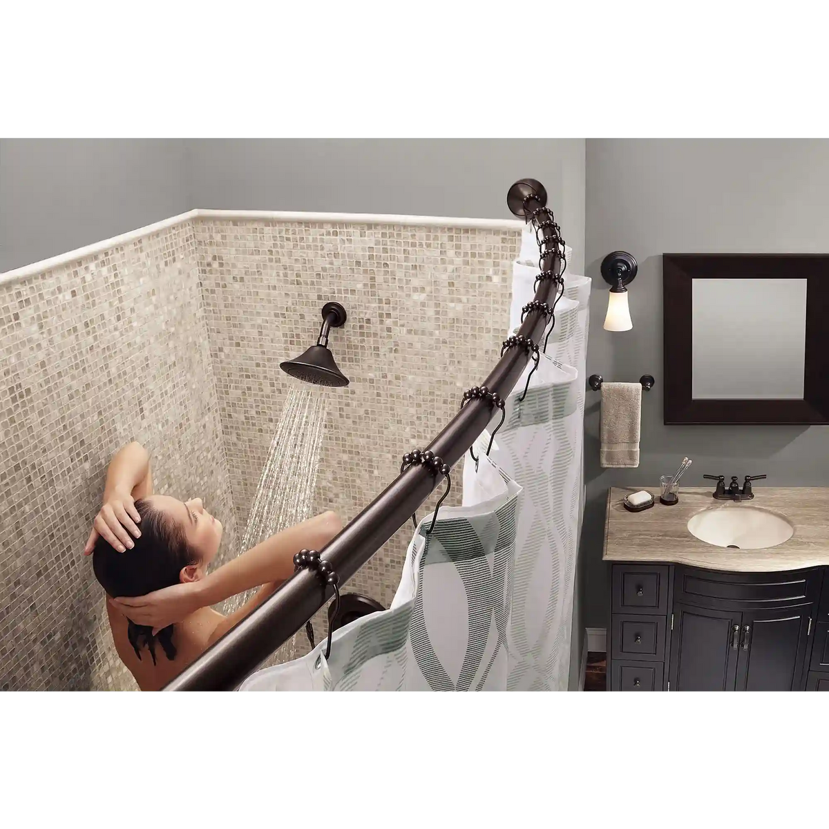 Curved Shower Rods Tension Curved Shower Rod