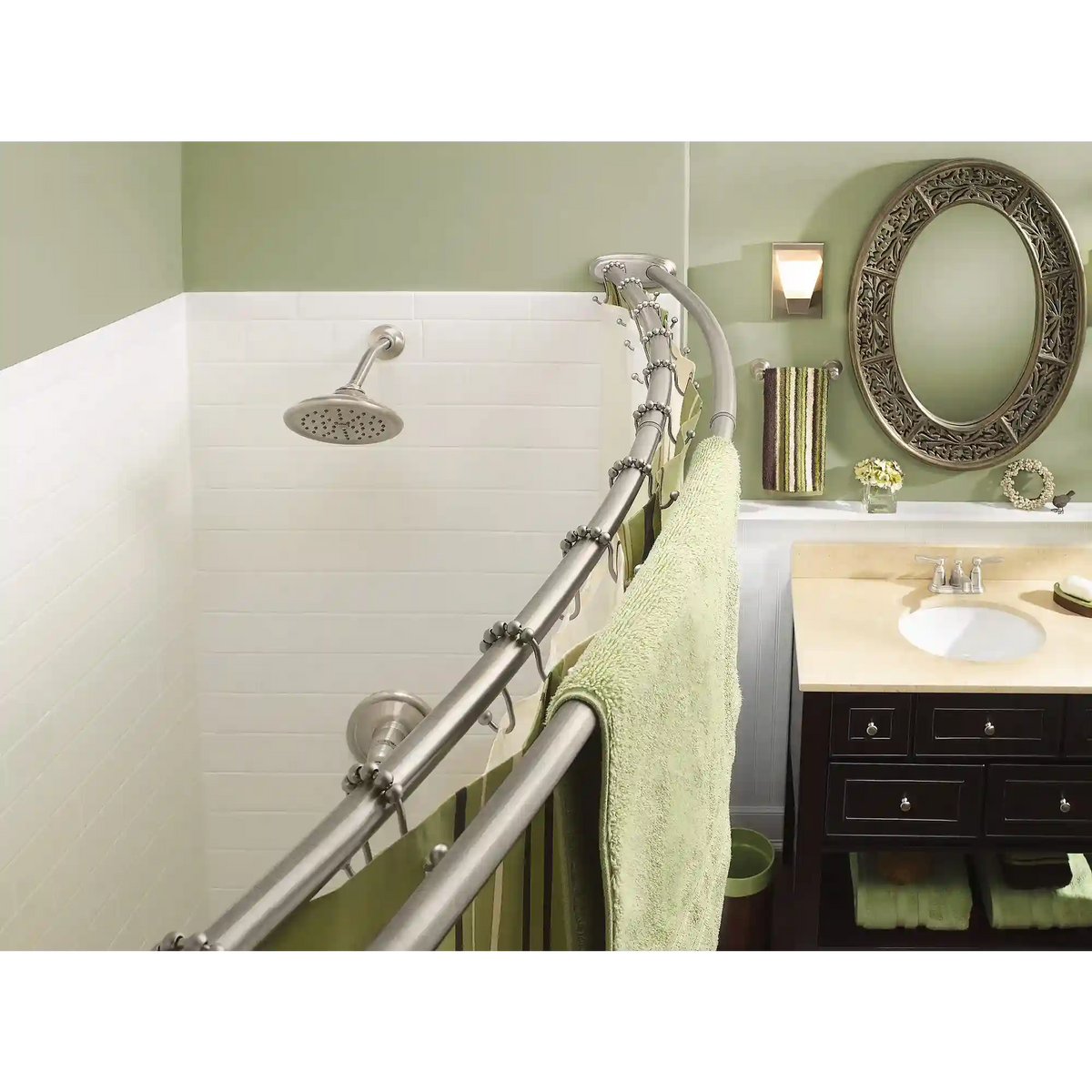 Moen Curved Shower Rods Adjustable Double Curved Shower Rod